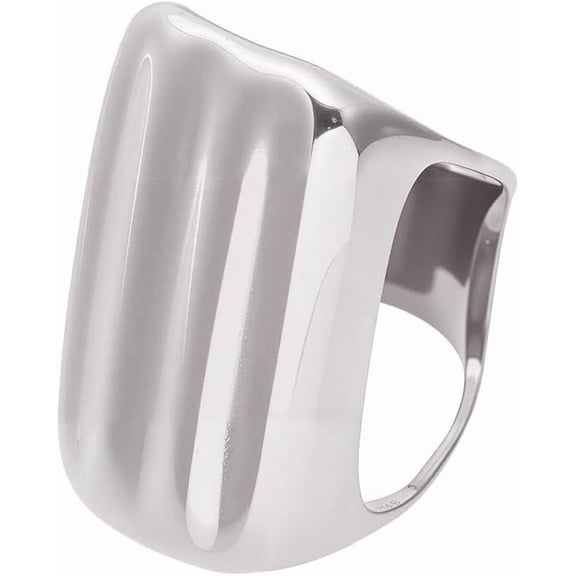 Minimalist Chunky Ring for Women Geometric  Statement Thick Finger Bands Stacking Rings Stainless Steel Thumb Band Fashion Jewelry