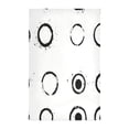 thumbnail image 1 of Minimalist Circle Pattern Decorative Waffle Towel Kitchen Dishcloth 28x18in Multi-Use Tea Towel, 1 of 7