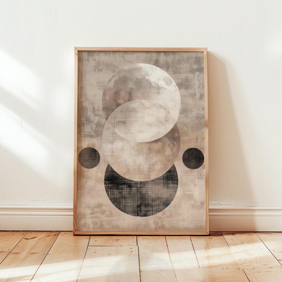 Minimalist Circle Zen Wall Art Meditation Room Decor Unframed Paper Print