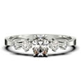 thumbnail image 1 of Minimalist Classic 0.65 Carat Oval Cut Diamond Moissanite Engagement Ring, Fairy And Dainty Ring, Wedding Ring in 10k Solid White Gold, Gift For Woman, Promise Ring, Anniversary Ring, 1 of 3