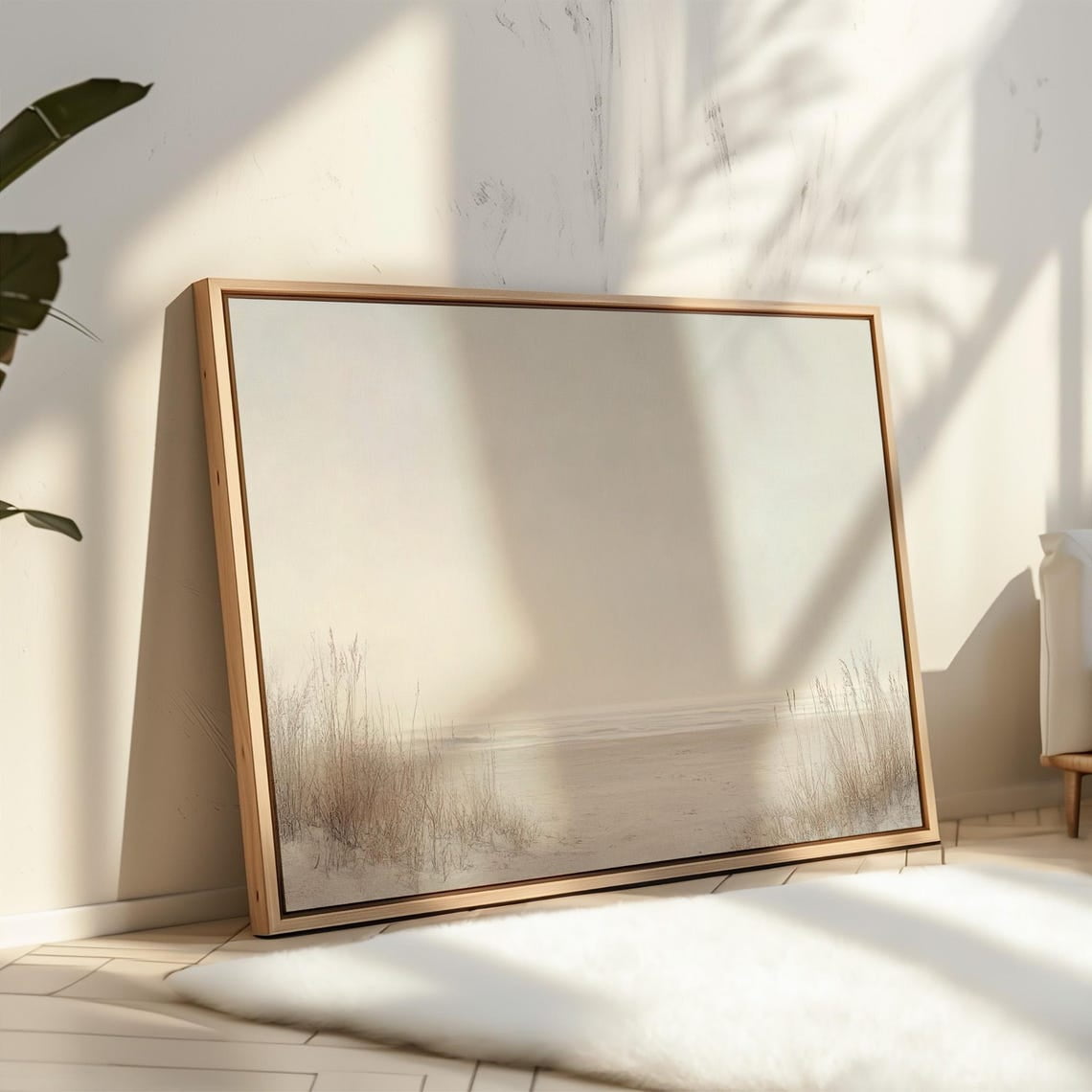 Picture Idea: Minimalist Coastal Sand Dunes Art Print Serene Beach Scene Wall