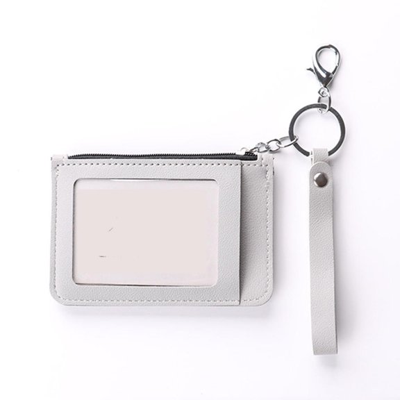 Minimalist Color Palette Card Holder & Coin Purse ID Card Case with Zipper Coin Purse with Lanyard Portable Card Holder