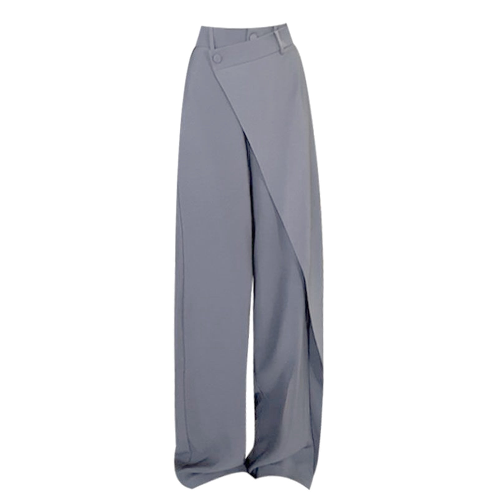 Minimalist Commuting Suit Pants - Irregular Splicing, Straight/Wide Leg ...