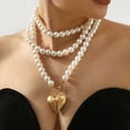 thumbnail image 1 of Minimalist Creative Pearl Fashion Necklace, 1 of 2