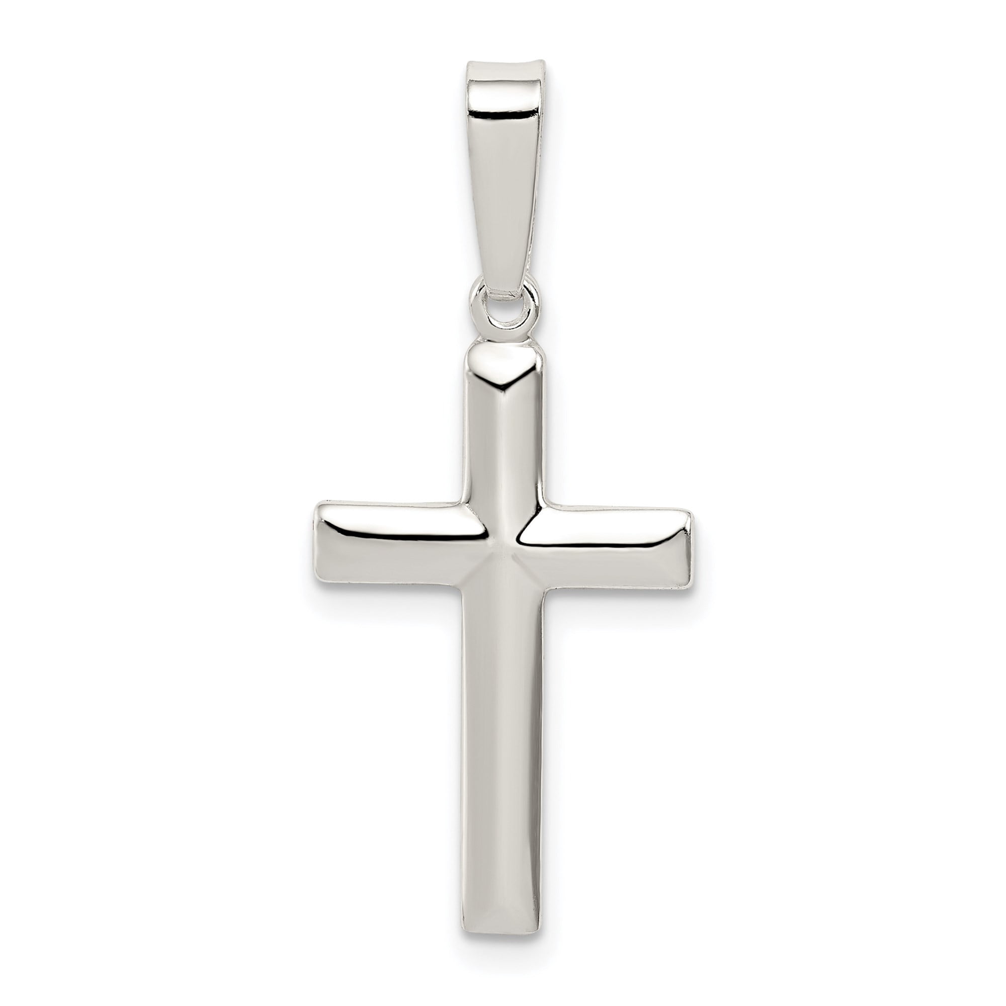 925 Sterling Silver Cross Pendant Charm, Polished Religious Christian ...