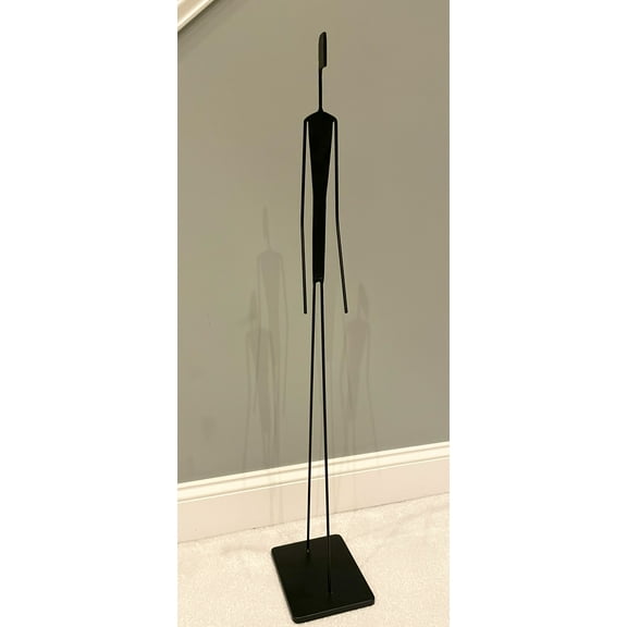 Minimalist, Curious, Thin Man Metal Statue / Figure 38 x 7.5 x 6. Hand Forged in U.S.A
