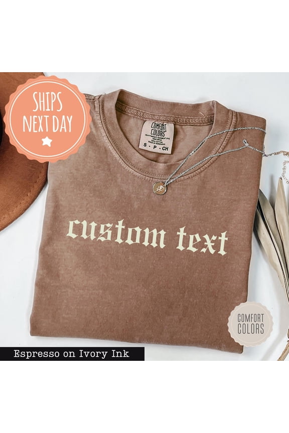 Minimalist Custom Text Tshirt Personalized Name Tee Add Your Own Text Shirt Christmas Gift