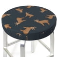 thumbnail image 1 of Minimalist Cute Goat Cartoon Round Bar Stool Seat Covers, Elastic Round Chair Cover Stool Seat Slipcover Bar Stool Cushions Round Pad for 12-14 inch, 1 of 5