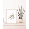 Minimalist Daisy Line Art Wall Art Print, Simple Floral Bedroom Home ...