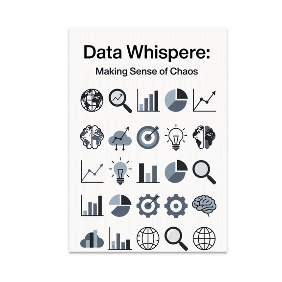 Minimalist Data Art - Data Science Enthusiast - 13x19 Poster Print