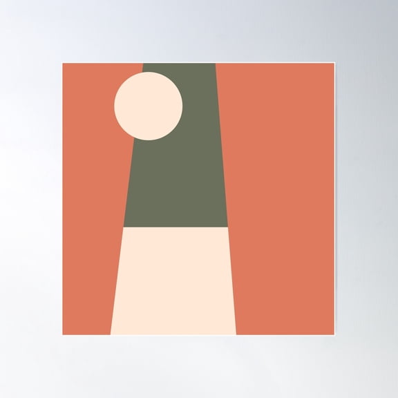 Minimalist Desert Scape Poster Wall Art, Modern Wall Decor For Living Room Bedroom, 24x24 UNFRAMED