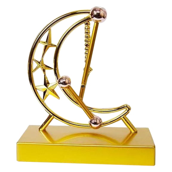 Minimalist Desk Sculpture With Brass Accents For Professional Concentration And Modern Aesthetics