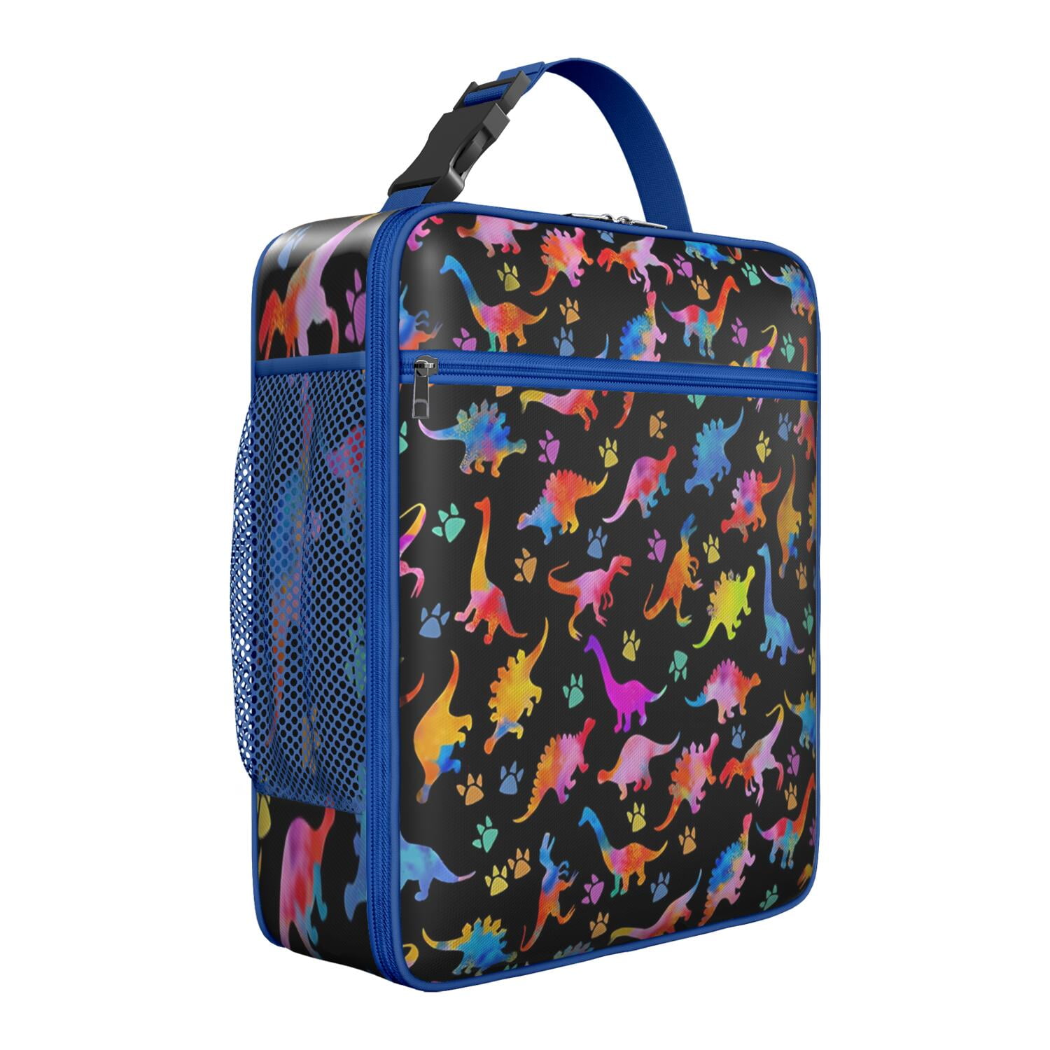 Minimalist Dinosaur Aesthetic Lunch Bag, Hand-Drawn Dino in Forest Pattern, Insulated Bento Tote for School, Office, Picnic, Cute Dino Lover Gift