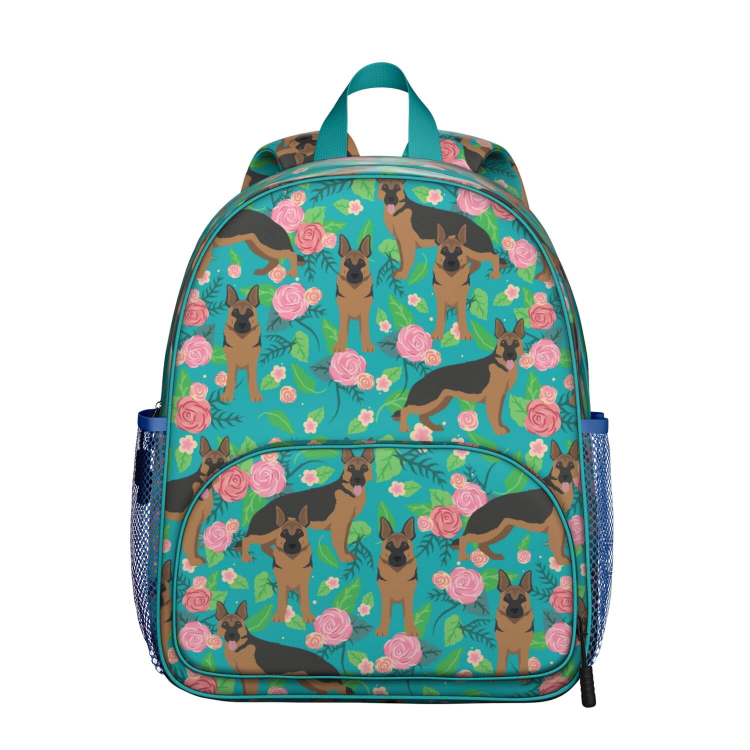 Minimalist Dog Design Student Backpack – Cute Puppy Paw Print with Bone ...