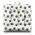 thumbnail image 1 of Minimalist Dog Lover's Floor Cushion - 24" Square Thick Seat Pad with Paw Print Motif, 1 of 2