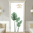 Minimalist Door Sticker Decals Self Adhesive Green Plant Palm Leaf Full