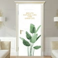 Minimalist Door Sticker Decals Self Adhesive Green Plant Palm Leaf Full