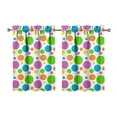 thumbnail image 1 of Minimalist Dots Kitchen Curtains 2 Pack - 27.5x36 Inch Semi-Sheer Rod Pocket Curtains, Retro Polka Dot Aesthetic for Modern Home Decor, 1 of 4