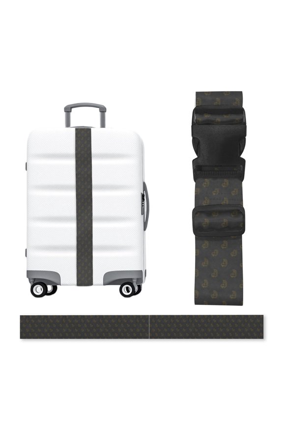 Minimalist Duck Line Art Adjustable Luggage Strap, 2-Inch Wide Heavy-Duty Suitcase Belt, Buckle Travel Bag Securing Band