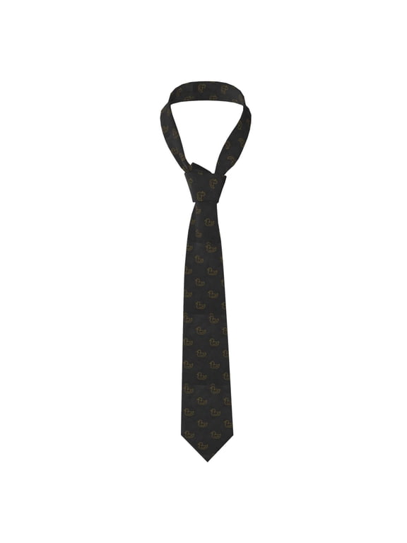 Minimalist Duck Line Art Men's Neck Tie Casual Necktie Formal Business Wedding Party