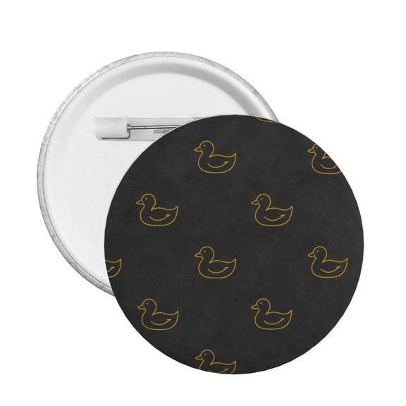 Minimalist Duck Line Art Round Button Pin Badge 5PCS Pinback Buttons Lapel Pin for Jacket, Backpack, Hat, Party Favor, Gift