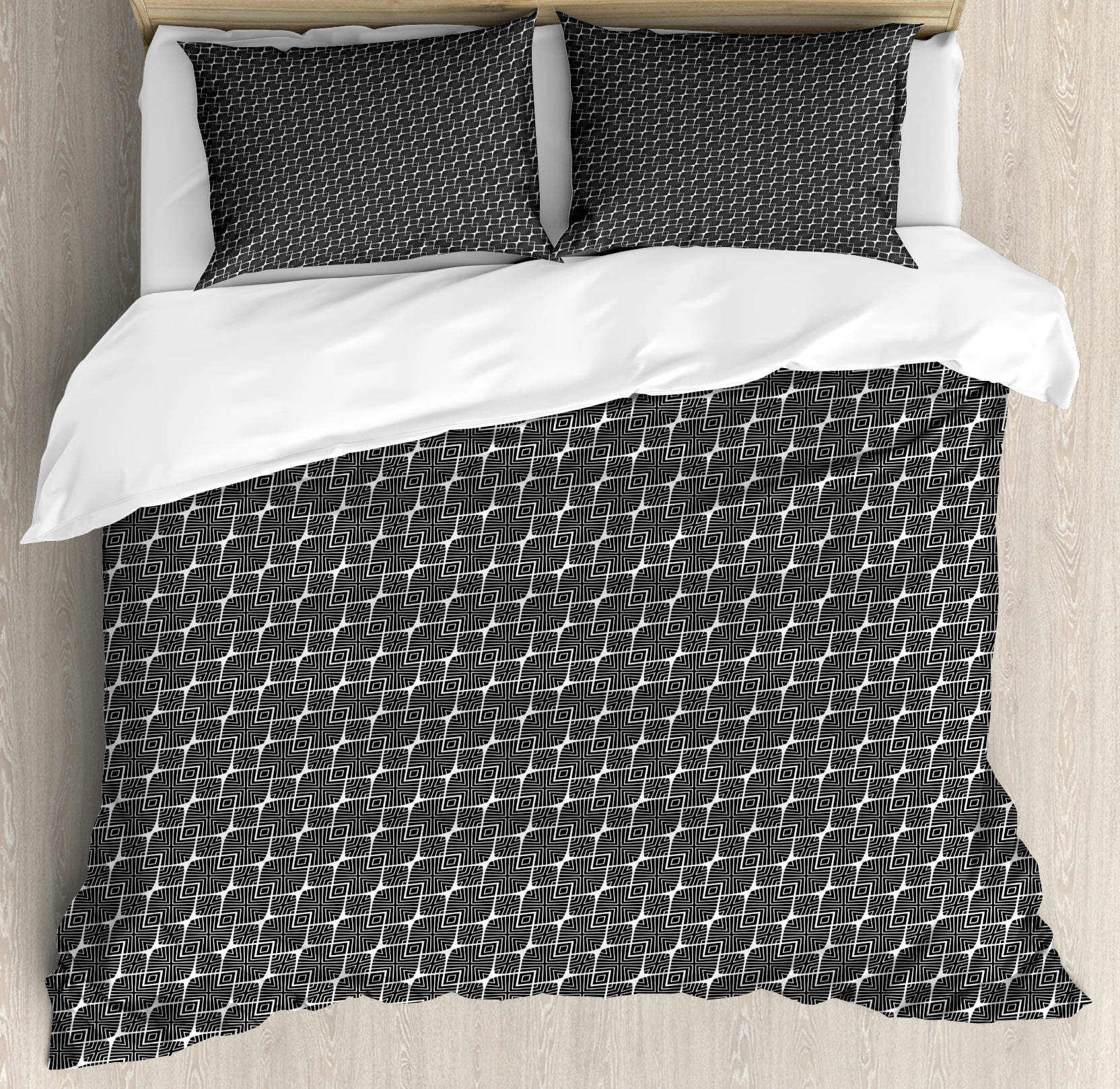 Minimalist Duvet Cover Set, Nature Themed Simplistic Monochrome Modern ...