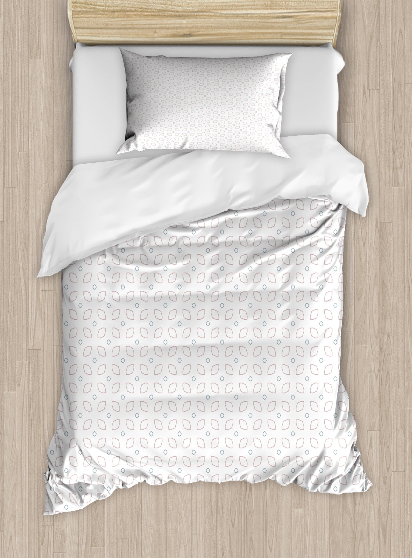 Minimalist Duvet Cover Set, Repetitive Thin Lines Geometric Motifs ...
