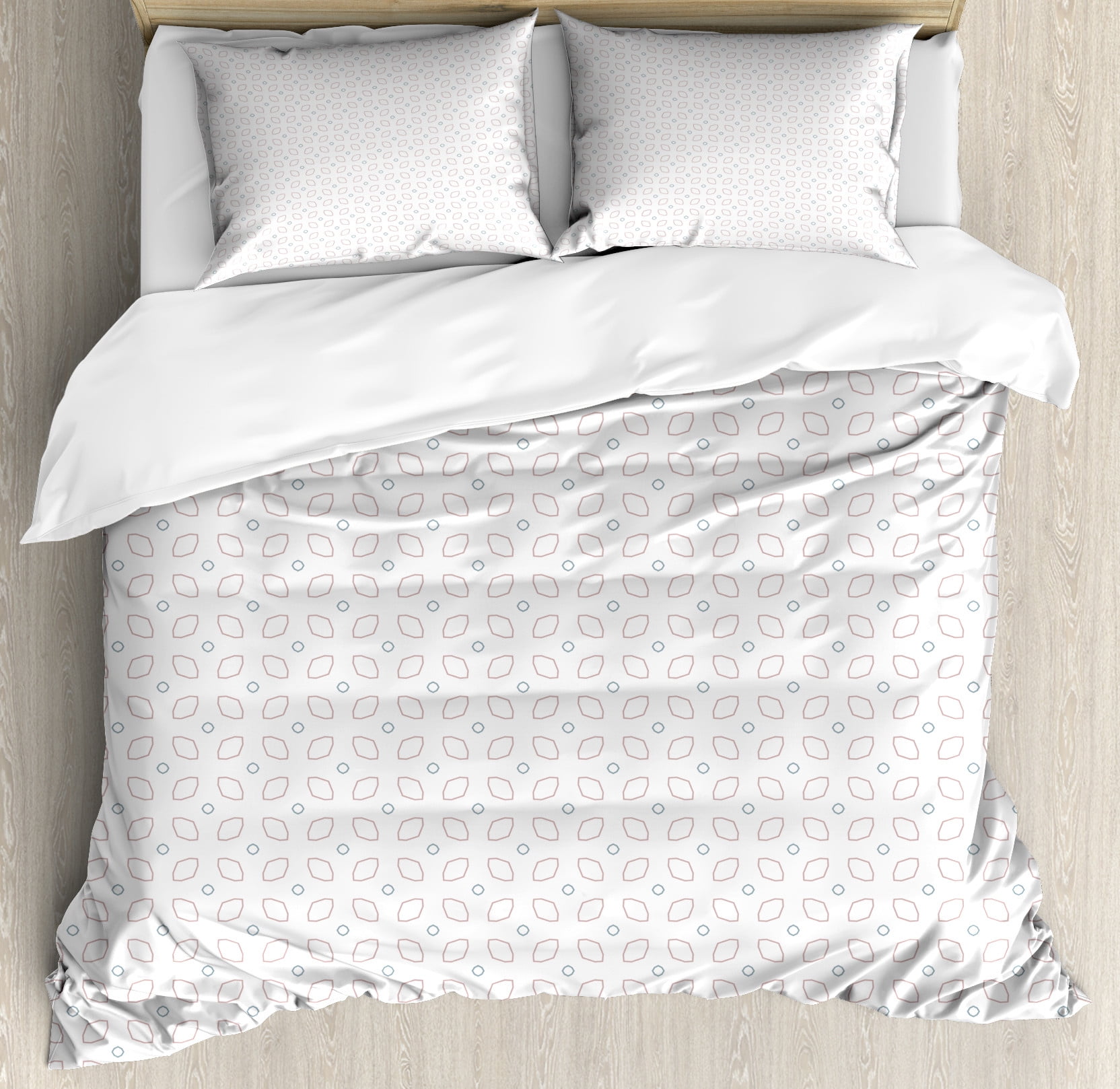 Minimalist Duvet Cover Set, Repetitive Thin Lines Geometric Motifs ...