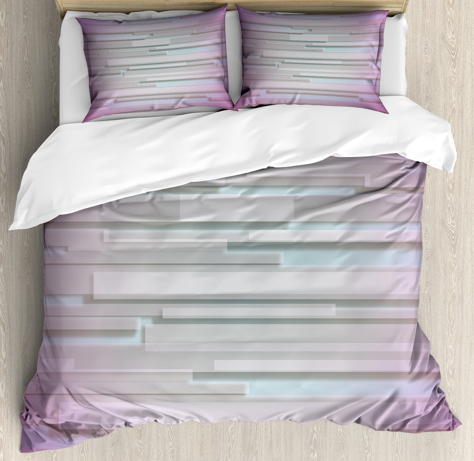 Minimalist Duvet Cover Set, Trippy Shaped and Unusual with Vivid Visual