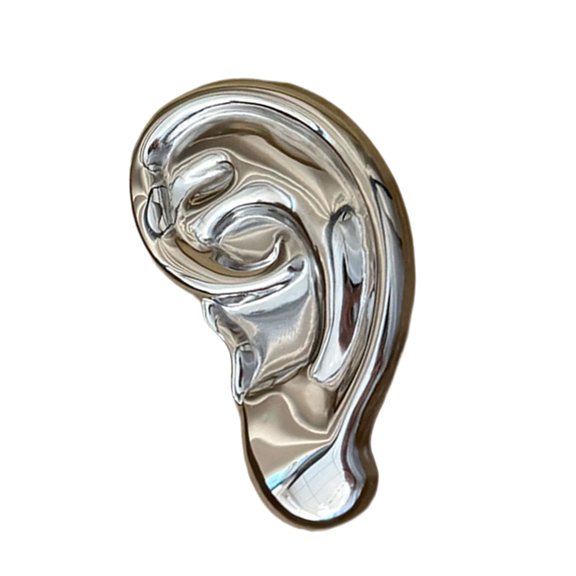 Minimalist Ear Shaped Metal Pin Versatile Unisex Design Brooch Pin For Various Occasions Enhances Any Outfit