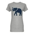 thumbnail image 1 of Minimalist Elephant Shaped T-Shirt Women -Image by Shutterstock, Female XX-Large, 1 of 2