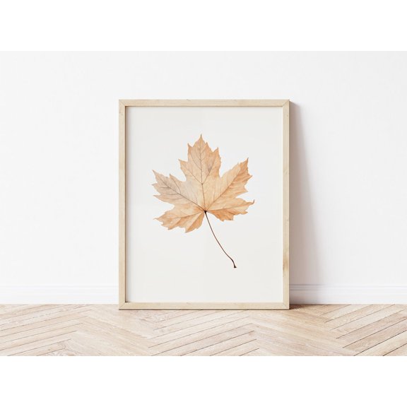 Minimalist Fall Rustic Fall Decor Fall Wall Art Leaf Press Art poster Autumn poster Fall Fall Unframed Paper Print
