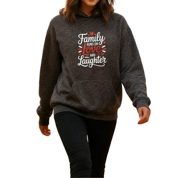 Minimalist Family Family Hoodie for Men and Women, Unisex Pullover Hooded Sweatshirt, Comfortable Cotton Poly Blend, Casual Everyday Wear