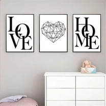 Minimalist Family Quote Wall Decor Painting Modern Black and White Love Family Print Canvas Art Poster for Bedroom Living Room Home Decor