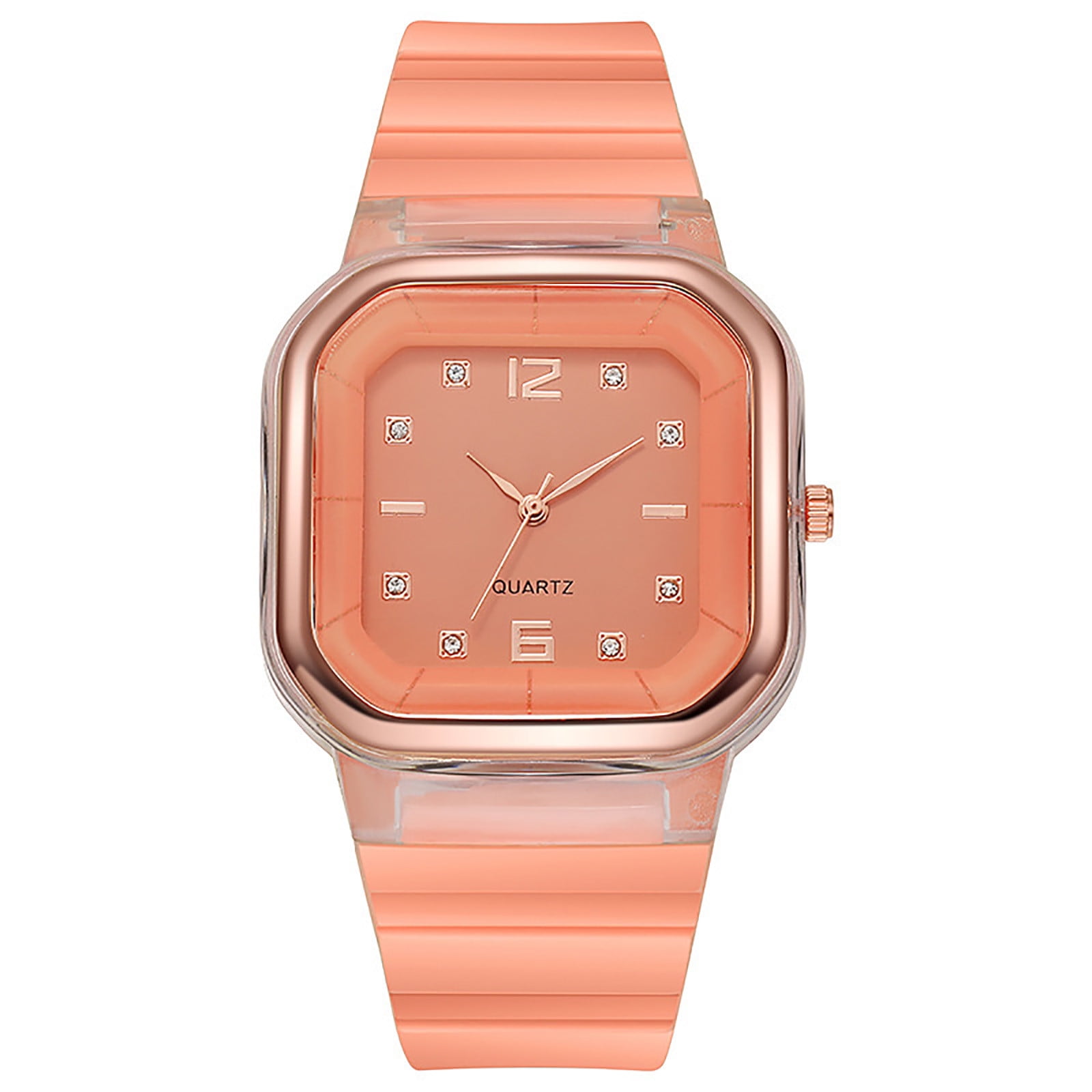 Minimalist Fashion with Dial Women's Quartz Silicone Strap Men's and