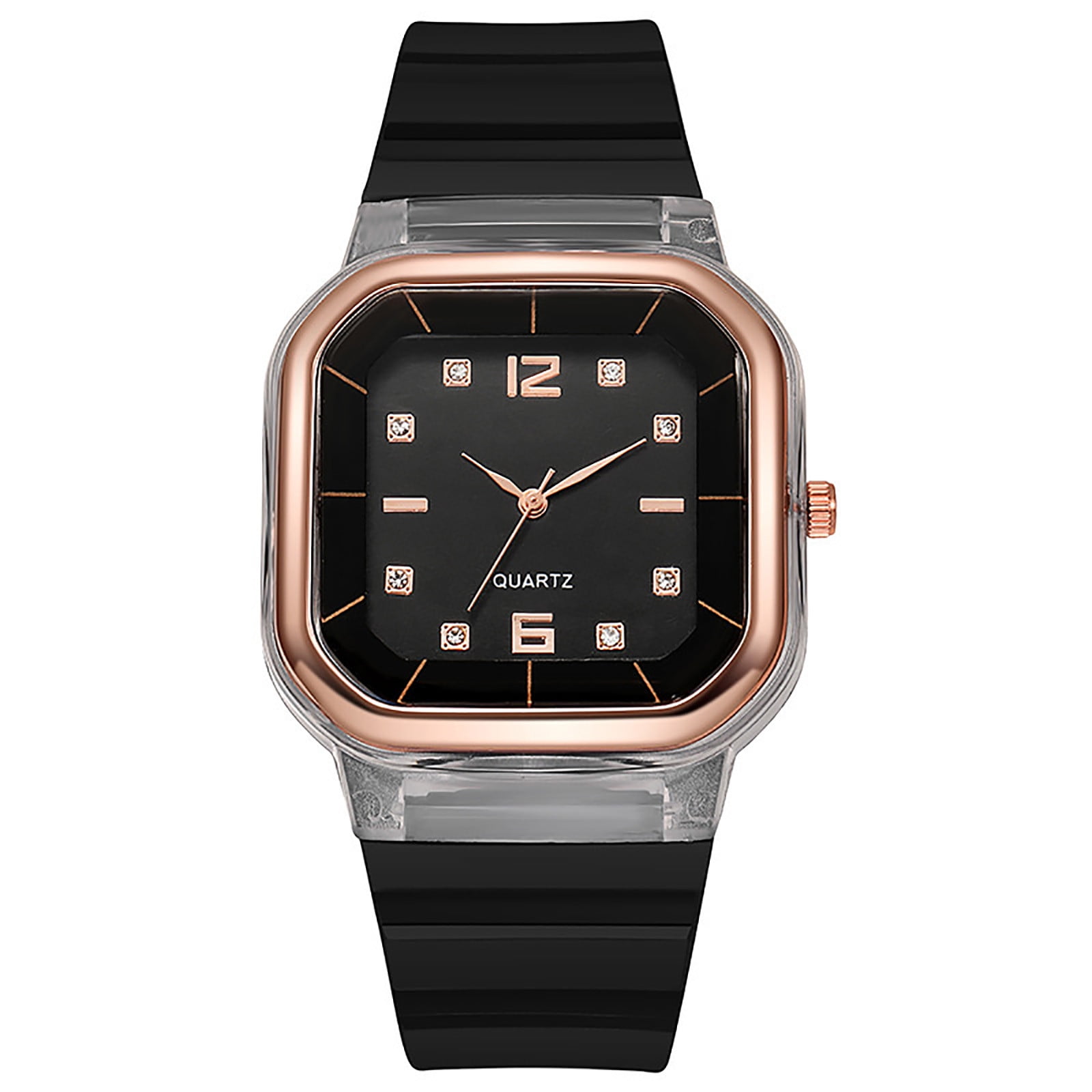 Minimalist Fashion with Dial Women's Quartz Silicone Strap Men's and