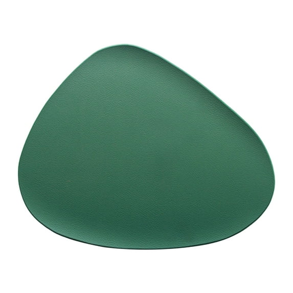 Minimalist Faux-Leather Triangular Water-Drop Placemats, Waterproof Heat-Resistant Oil-Proof Table Mats for Dining Room Kitchen Outdoor Use, Durable Easy-to-Clean Design for Elegant Home Tables