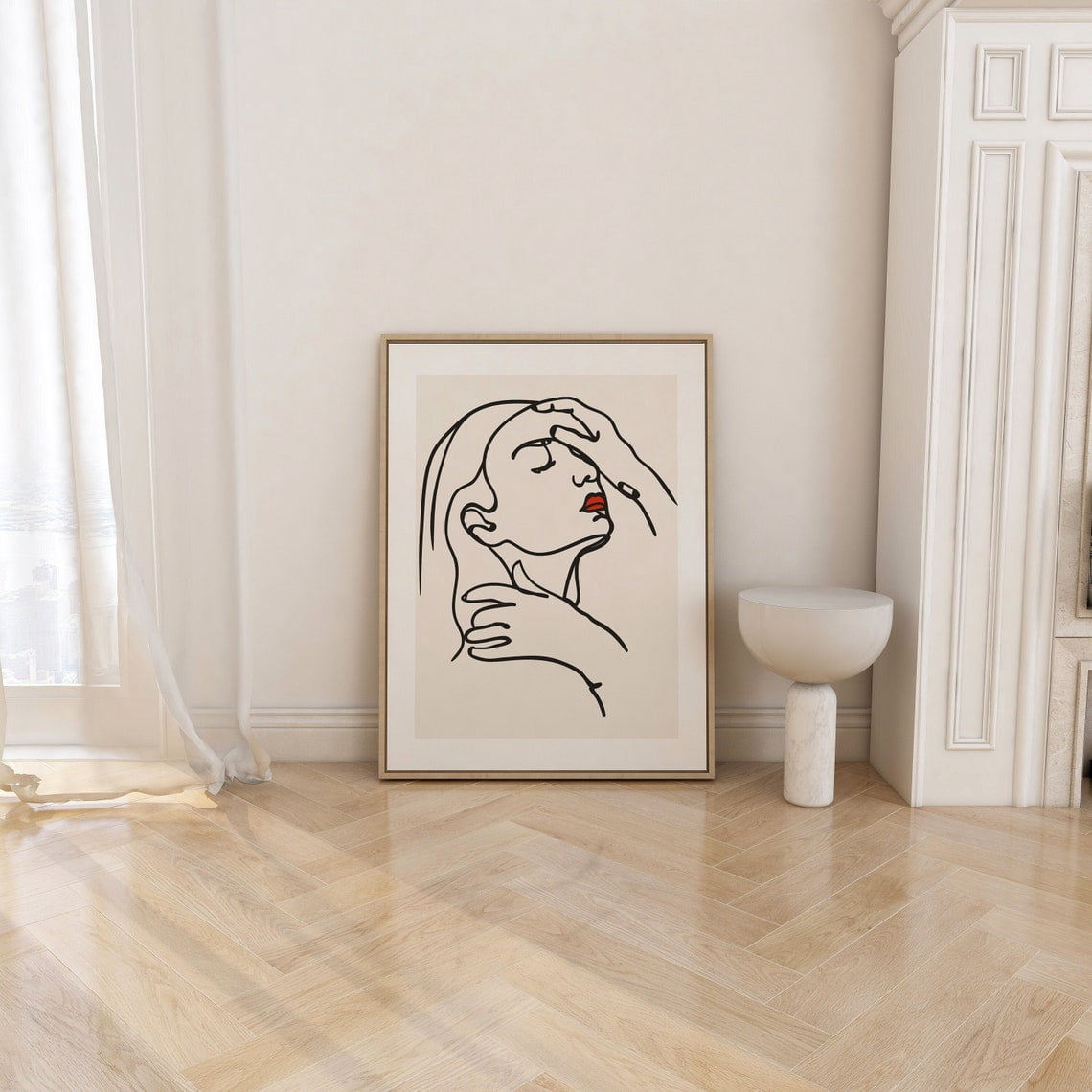 Minimalist Female Line Art Print Abstract Poster Woman Art, Unframed ...