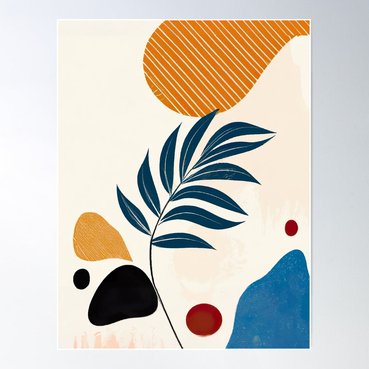 Picture of Minimalist Fern Design - Modern Abstract Art - Boho Art Bohemian Style ...