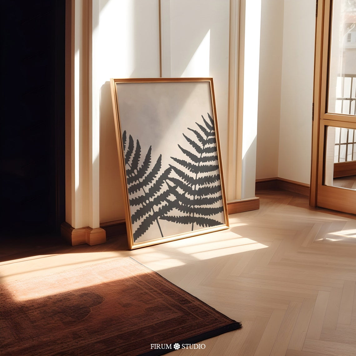 Minimalist Fern Leaves Printable Wall Art, Neutral Botanical Decor ...