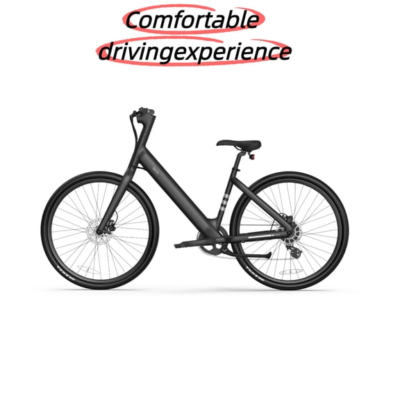 Minimalist Fitness Step-through e-Bike w/ up to 62 miles Max Operating Range and 20 MPH Max Speed - Matte Black