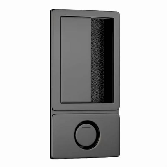 Minimalist Flat Lock Hidden Embedded Single Tongue Magnetic Door Lock Indoor Bedroom Room Hidden Key Black Door Handle,B