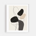 thumbnail image 1 of Minimalist Floral Line Drawing - Line Drawing Abstract Minimalist Line Art Modern Art Geometric Boho Mid-Century Modern White Framed Wall Art Print 8 x 10 inches, 1 of 3