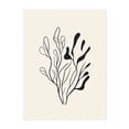 thumbnail image 1 of Minimalist Floral Line Drawing - Line Drawing Line Art Minimalist Botanical Abstract Black and White Nature Modern Art Unframed Wall Art Print 5 x 7 inches, 1 of 4