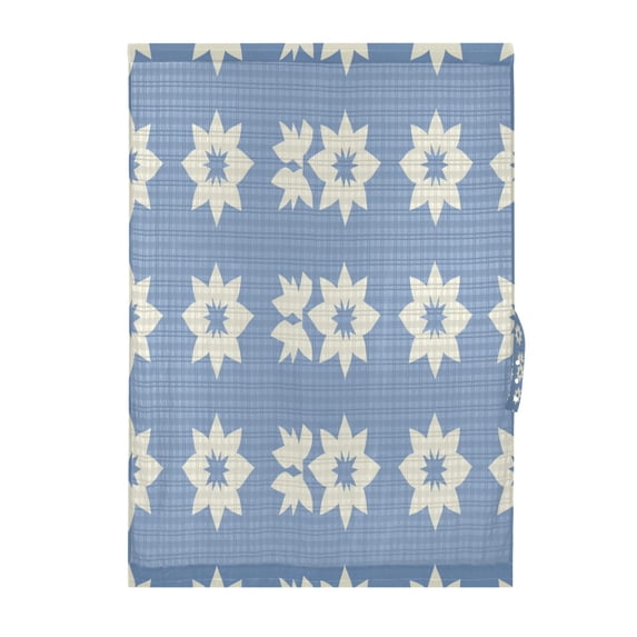 Minimalist Floral Pattern Door Curtain 25x40in Privacy Mesh with UV Protection Tie Back Rod Pockets