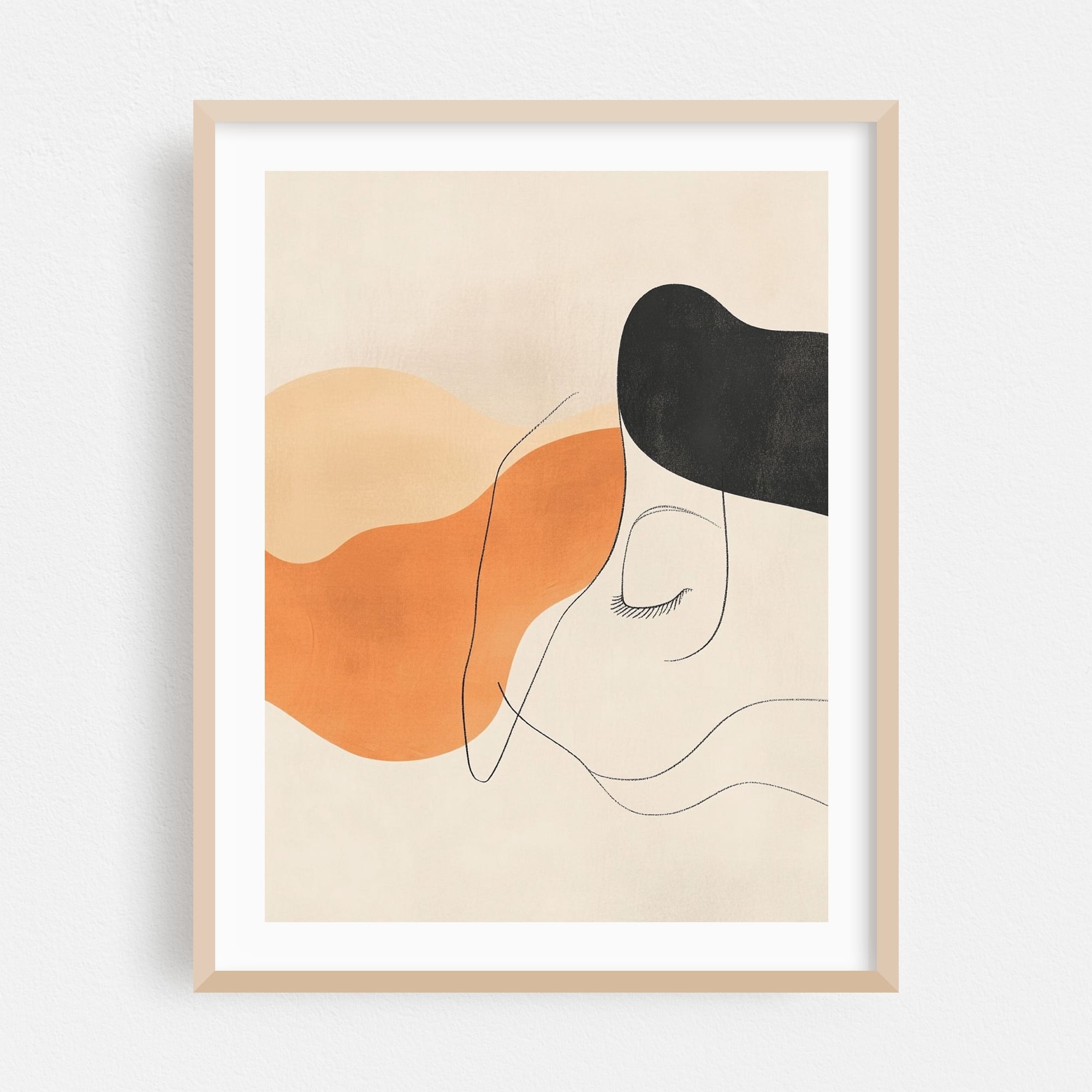 Minimalist Flower Line Art - Line Drawing Abstract Minimalist Line Art ...