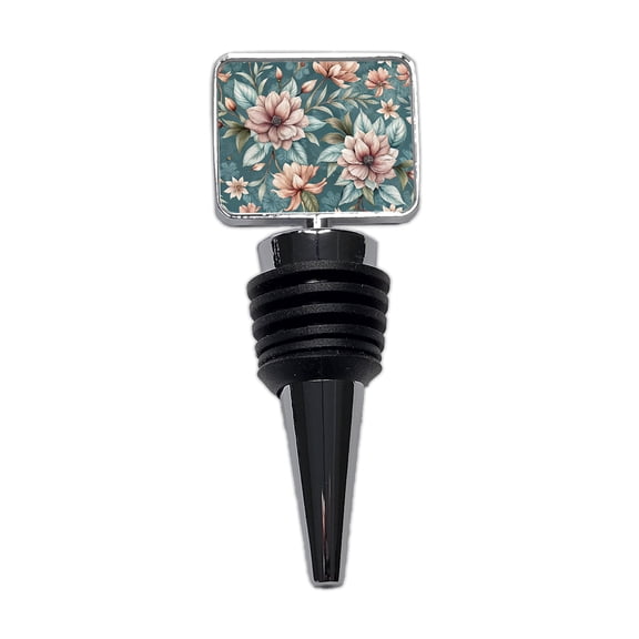 Minimalist Flowers Floral Pattern Wine Bottle Stopper Cap Plug