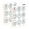 thumbnail image 1 of Minimalist Food Icon 2-Piece A5 PP Notebooks, Adjustable Rings, 80g Paper, Diary Set, 1 of 8