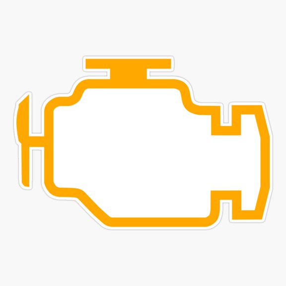 Minimalist Funny Check Engine Light Logo Er, Phone Decal Water Bottle Stickers Car Decals, Funny Birthday Gift