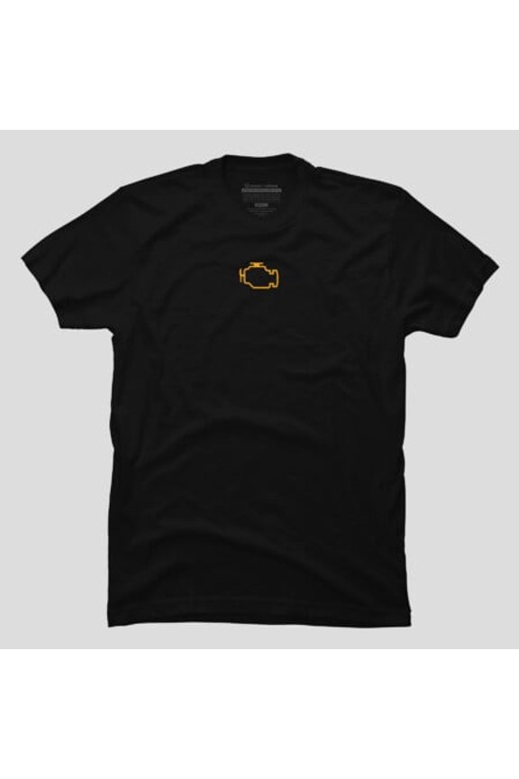 Minimalist Funny Check Engine Light Logo, K15459 Unisex T-Shirt – Extended Sizes Up to 5XL